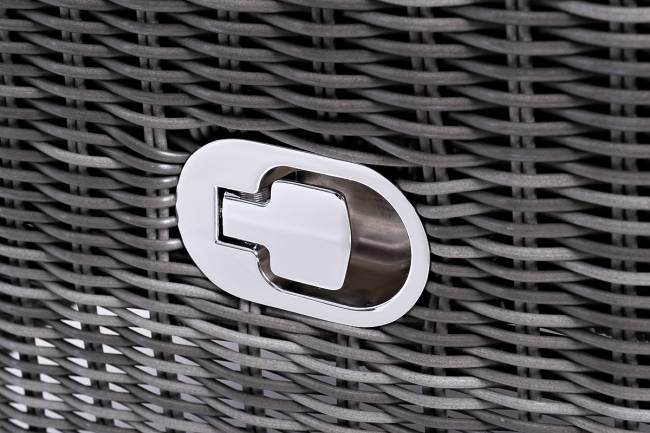 "Форио" кресло раскладное плетеное, цвет графит