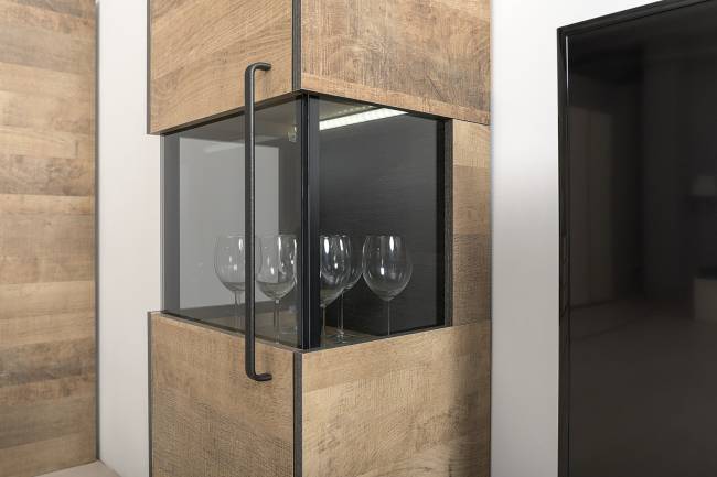 Стенка для гостиной в лофт стиле Трувор № 19 цвет дуб гранж песочный/интра Стенка для гостиной в лофт стиле Трувор № 19 цвет дуб гранж песочный/интра