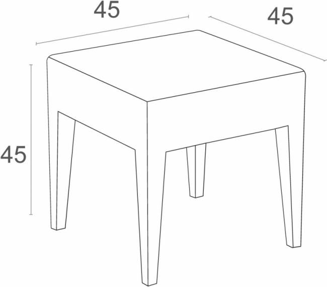 Комплект пластиковой мебели Miami Ibiza антрацит