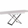 Стол-трансформер Левмар Cross D78/S79 белый/ опоры нерж.сталь