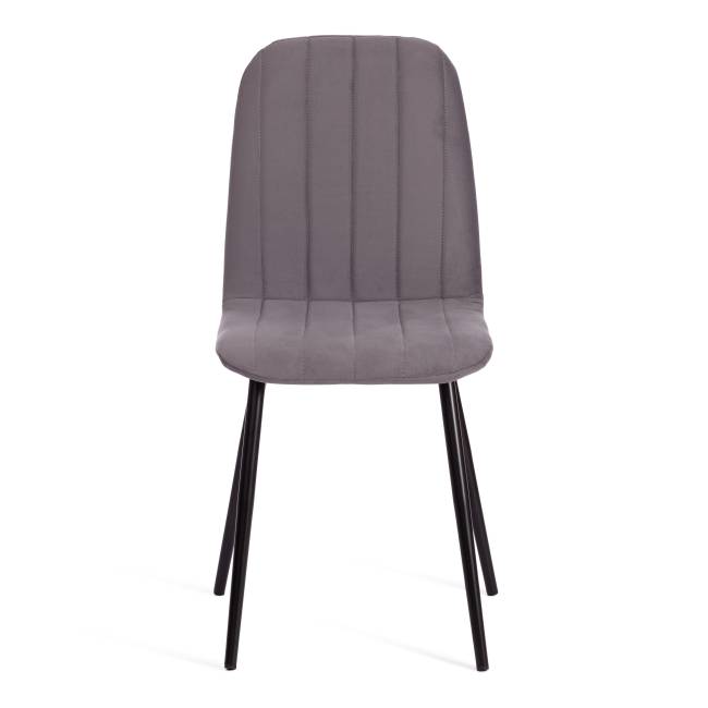 Стул ARC / 1 шт. в упаковке Велюр/металл , 46 х 52 х 88 см, темно-серый/черный темно-серый Велюр/металл