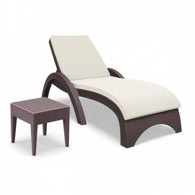 Столик плетеный для шезлонга GT 1009 коричневый 450х450х450 мм