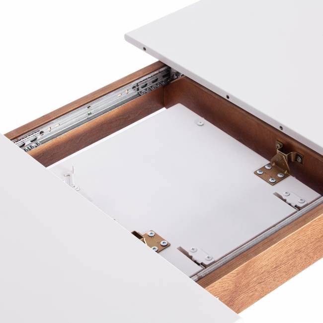 Стол CATERINA бук, мдф, 100+30x70x75, коричневый, белый коричневый, белый бук, мдф Стол CATERINA бук, мдф, 100+30x70x75, коричневый, белый коричневый, белый бук, мдф