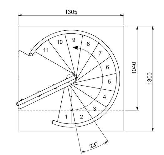 Винтовая лестница Calgary Anthracite d120 Винтовая лестница Calgary Anthracite d120