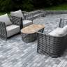 "Валенсия" лаунж-зона из искусственного ротанга, цвет серый