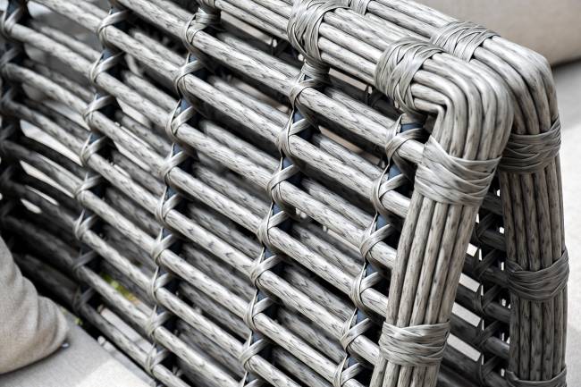 "Валенсия" лаунж-зона из искусственного ротанга, цвет серый