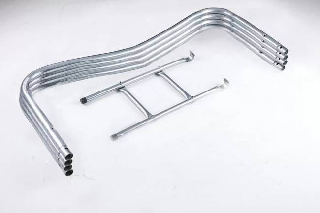 Батут "Atlas Sport 374 см (12 ft)", с внутренней сеткой и лестницей BLUE