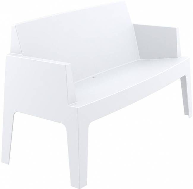 Диван пластиковый двухместный Box Sofa белый 1380x620x800 мм Диван пластиковый двухместный Box Sofa белый 1380x620x800 мм