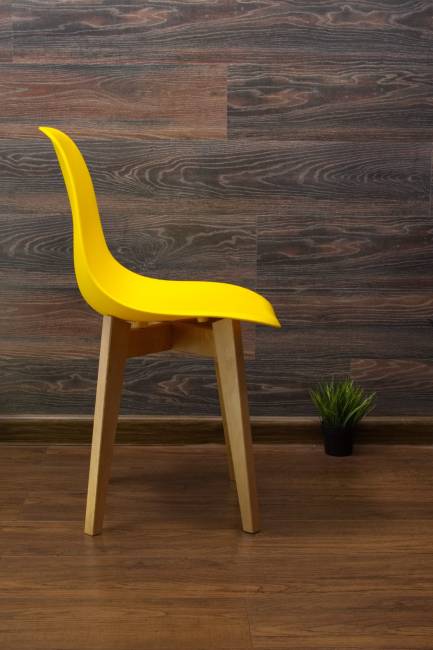 Стол Монте К 100 натур со стульями Сашш натур жёлтый