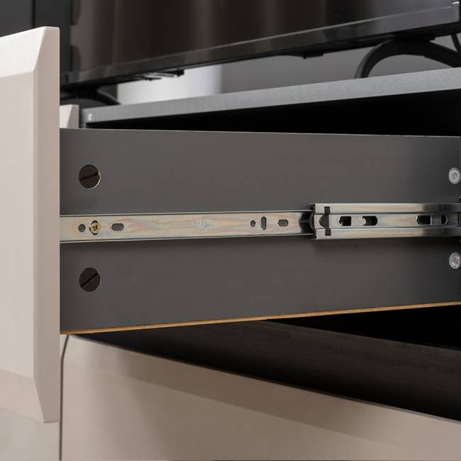 Два шкафа со стеклом Сидней и ТВ-тумба с двумя навесными полочками цвет антрацит/МДФ веллюто капучино