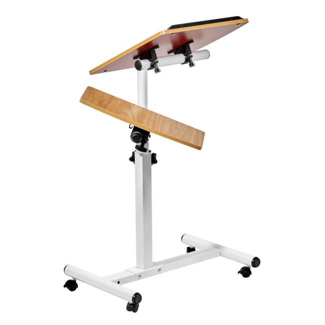 Стол многофункциональный Palma 60x40x62-96см, светлое дерево, белый Стол многофункциональный Palma 60x40x62-96см, светлое дерево, белый