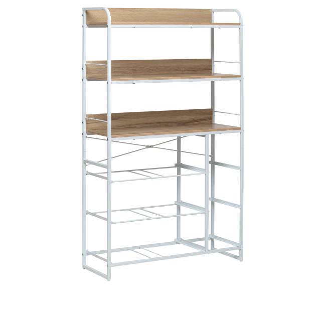 Комод Leset Ноа с полками 7 ящиков Белый Светло-серый