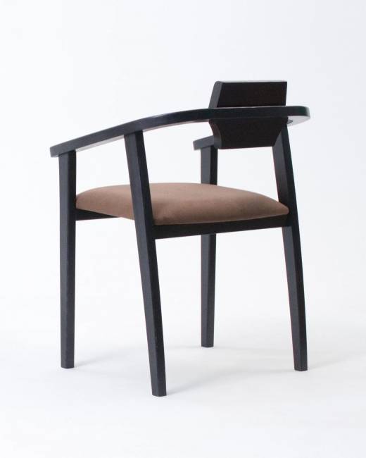 Стул-кресло Челси ПМ чёрный/коричневый