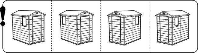 Сарай "Манор 4х6" (размеры 118 x 184 см), серый