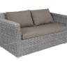 "Капучино" диван из искусственного ротанга двухместный, цвет графит