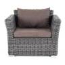 "Капучино" кресло из искусственного ротанга, цвет графит