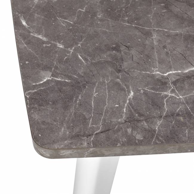 Стол Oslo раскладной 120-160x80x76см, Мрамор Сиена, белый Стол Oslo раскладной 120-160x80x76см, Мрамор Сиена, белый