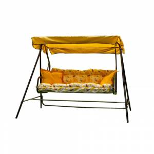 Качели садовые 2-х местные Бари, коричневый, жёлтый Качели садовые 2-х местные Бари, коричневый, жёлтый