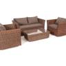 "Капучино Сингл" лаунж-зона из искусственного ротанга, цвет коричневый