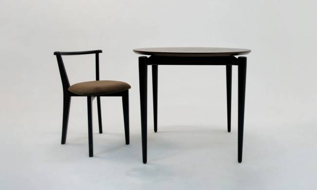 Стол Pawook К 90 чёрный/орех