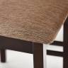 Обеденный комплект Хадсон (стол + 4 стула)/ Hudson Dining Set дерево гевея/мдф, стол: 110х70х75см / стул: 44х42х89см, cappuccino (темный орех), ткань кор.-зол. (1 cappuccino (темный орех) дерево гевея/мдф
