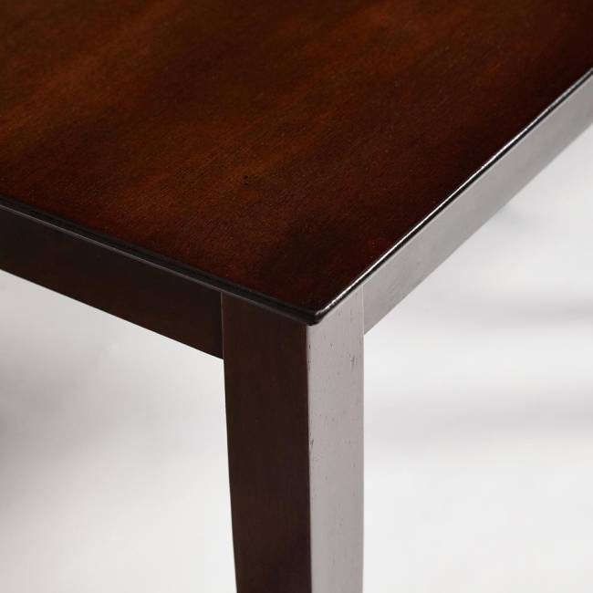 Обеденный комплект Хадсон (стол + 4 стула)/ Hudson Dining Set дерево гевея/мдф, стол: 110х70х75см / стул: 44х42х89см, cappuccino (темный орех), ткань кор.-зол. (1 cappuccino (темный орех) дерево гевея/мдф