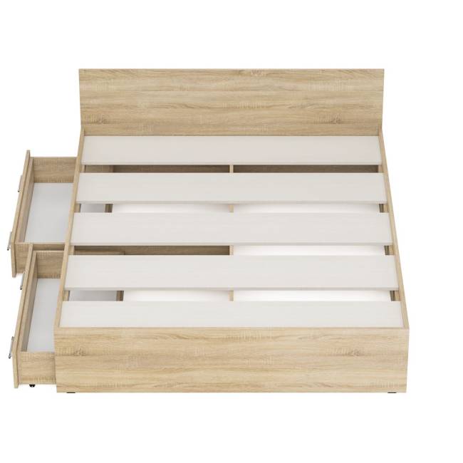 Кровать с ящиками Стандарт 1600 цвет дуб сонома Кровать с ящиками Стандарт 1600 цвет дуб сонома