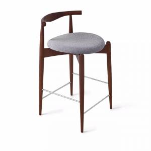 Стул Noble полубарный, массив бука - серый - бук коричневый