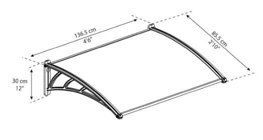 Дверной козырек Palram Canopia NEO 1350 Дверной козырек Palram Canopia NEO 1350