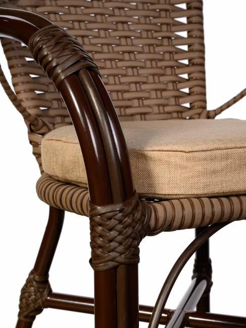 Кресло Bali (Бали) из искусственного ротанга, орех