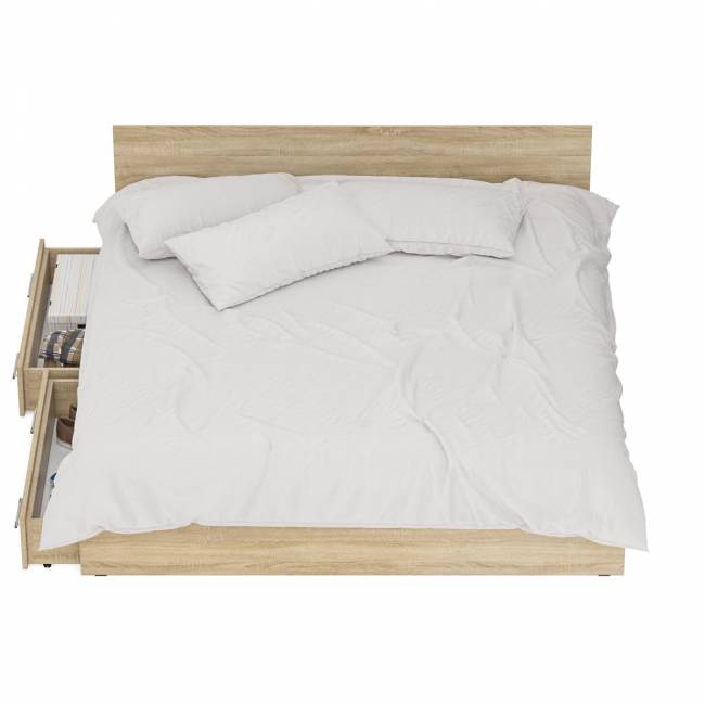 Кровать с ящиками Стандарт 1800 цвет дуб сонома Кровать с ящиками Стандарт 1800 цвет дуб сонома