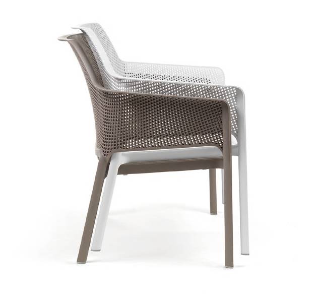 Диван пластиковый Net Bench белый 1160х700х860 мм Диван пластиковый Net Bench белый 1160х700х860 мм