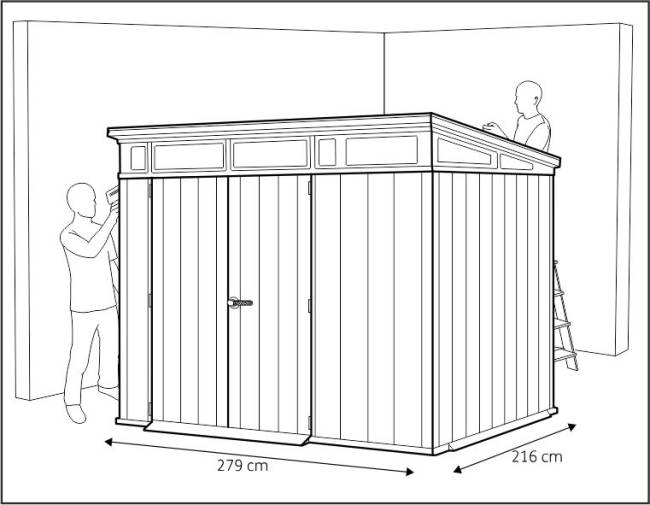 Сарай "Артисан 9х7" (размеры 279 х 216 см)