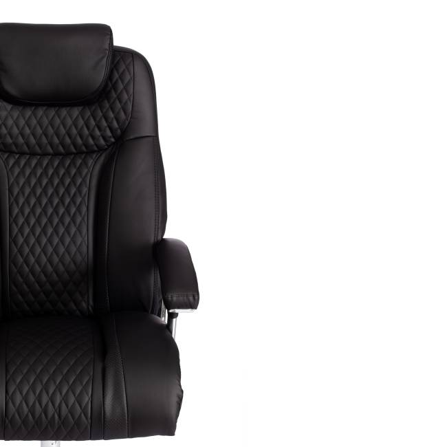 Кресло Trust (max) кож/зам, черный/черный стеганный/черный, 36-6/36-6/36-6/06 черный/черный стеганный/черный кож/зам