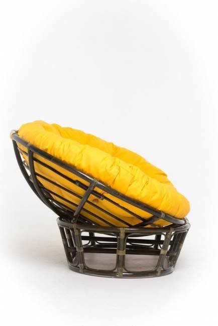 Кресло "MAMASAN" олива  желтая подушка