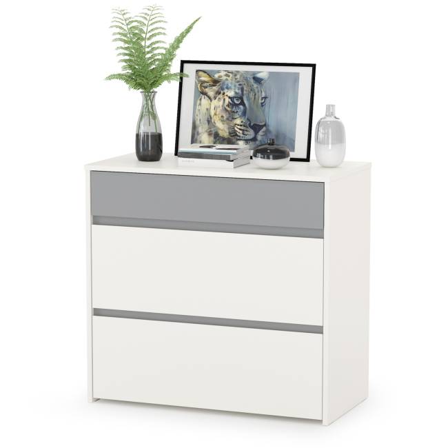 Два письменных стола и два комода Торонто цвет белый шагрень/стальной серый Два письменных стола и два комода Торонто цвет белый шагрень/стальной серый