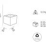 Кашпо пластиковое Iris Vase белый 500х500х500 мм