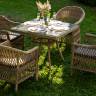 "Сицилия" обеденная группа плетеная, цвет соломенный "Сицилия" обеденная группа плетеная, цвет соломенный