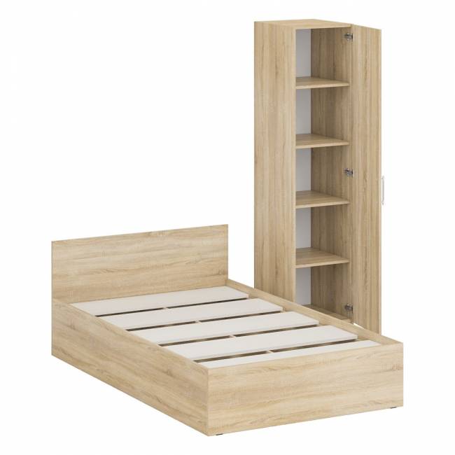 Кровать односпальная 1200 с пеналом Стандарт цвет дуб сонома Кровать односпальная 1200 с пеналом Стандарт цвет дуб сонома