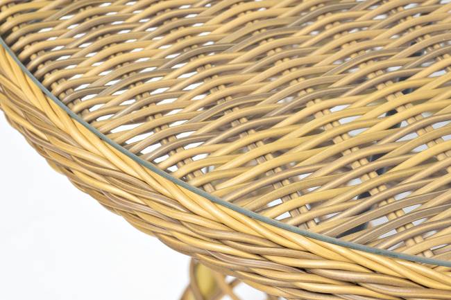 "Эспрессо" плетеный круглый стол, диаметр 80 см, цвет соломенный "Эспрессо" плетеный круглый стол, диаметр 80 см, цвет соломенный