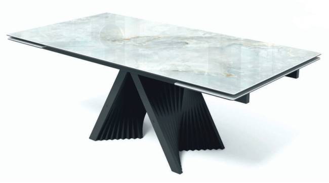 Стол ГАМЛЕТ 200 Glastonbury Savia Matt , керамика / Латте каркас, М-City