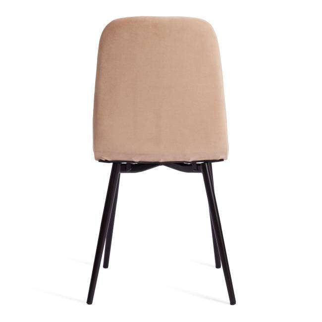 Стул ARC / 1 шт. в упаковке Велюр/металл , 46 х 52 х 88 см, бежевый/черный бежевый Велюр/металл
