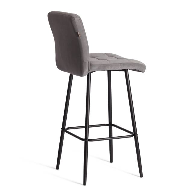 Барный стул  Medeo/Медео велюр, серый, 29, 45х56х113 см серый велюр