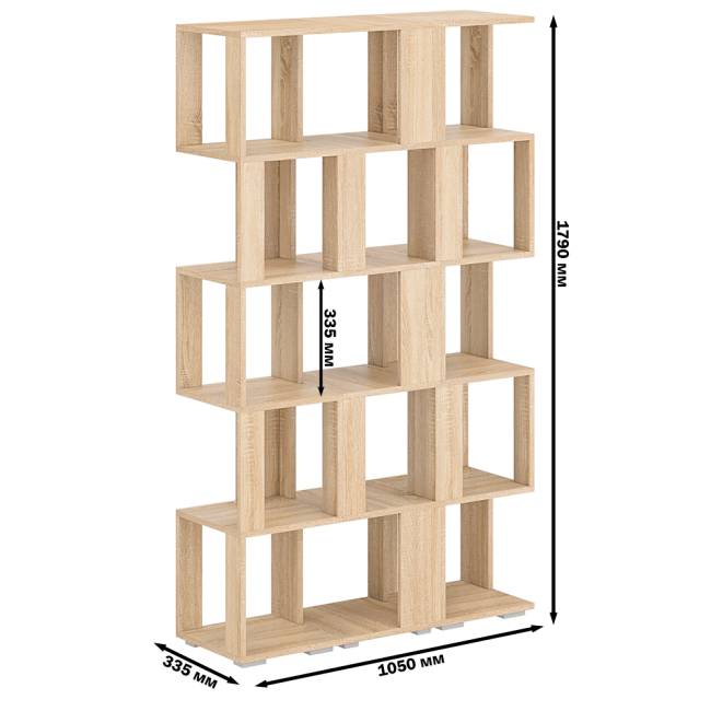 Комплект их 3-х открытых стеллажей цвет дуб сонома Комплект их 3-х открытых стеллажей цвет дуб сонома