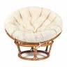 Кресло PAPASAN/ПАПАСАН 23/01 W  /с подушкой/ диаметр подушки 129 см, 115х101х104 см, Pecan (орех), ткань Старт Pecan (орех)