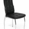 Стул ELFO ( mod.35 ) металл/экокожа, 45х53х100х47см, хром/черный (Комплект из 4 шт.) хром/черный металл/экокожа