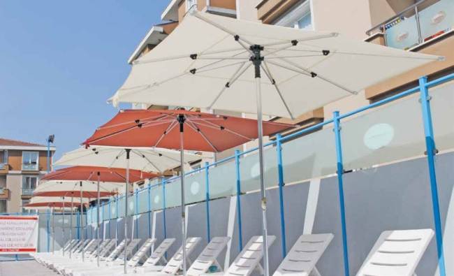 Зонт пляжный профессиональный 2х2 м Kiwi Clips бежевый 2000х2000 мм Зонт пляжный профессиональный 2х2 м Kiwi Clips бежевый 2000х2000 мм