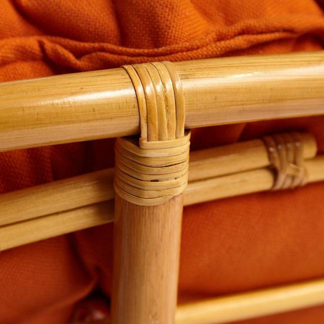 Кресло PAPASAN/ПАПАСАН 23/01 W  /с подушкой/ диаметр подушки 122 см, 115х101х104 см, Honey (мед), ткань Оранжевый, С 23 Кресло PAPASAN/ПАПАСАН 23/01 W  /с подушкой/ диаметр подушки 122 см, 115х101х104 см, Honey (мед), ткань Оранжевый, С 23