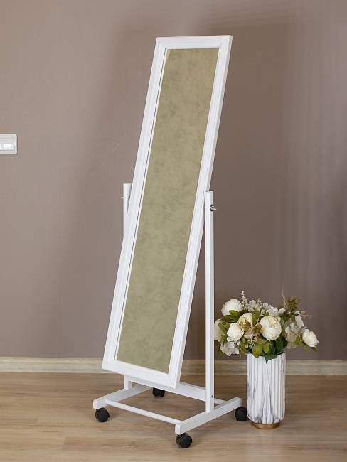 Зеркало напольное В 27Н белый 137 см х 42,5 см