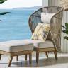 Лаунж-кресло плетеное с высокой спинкой Mali натуральный 791х775х1170 мм